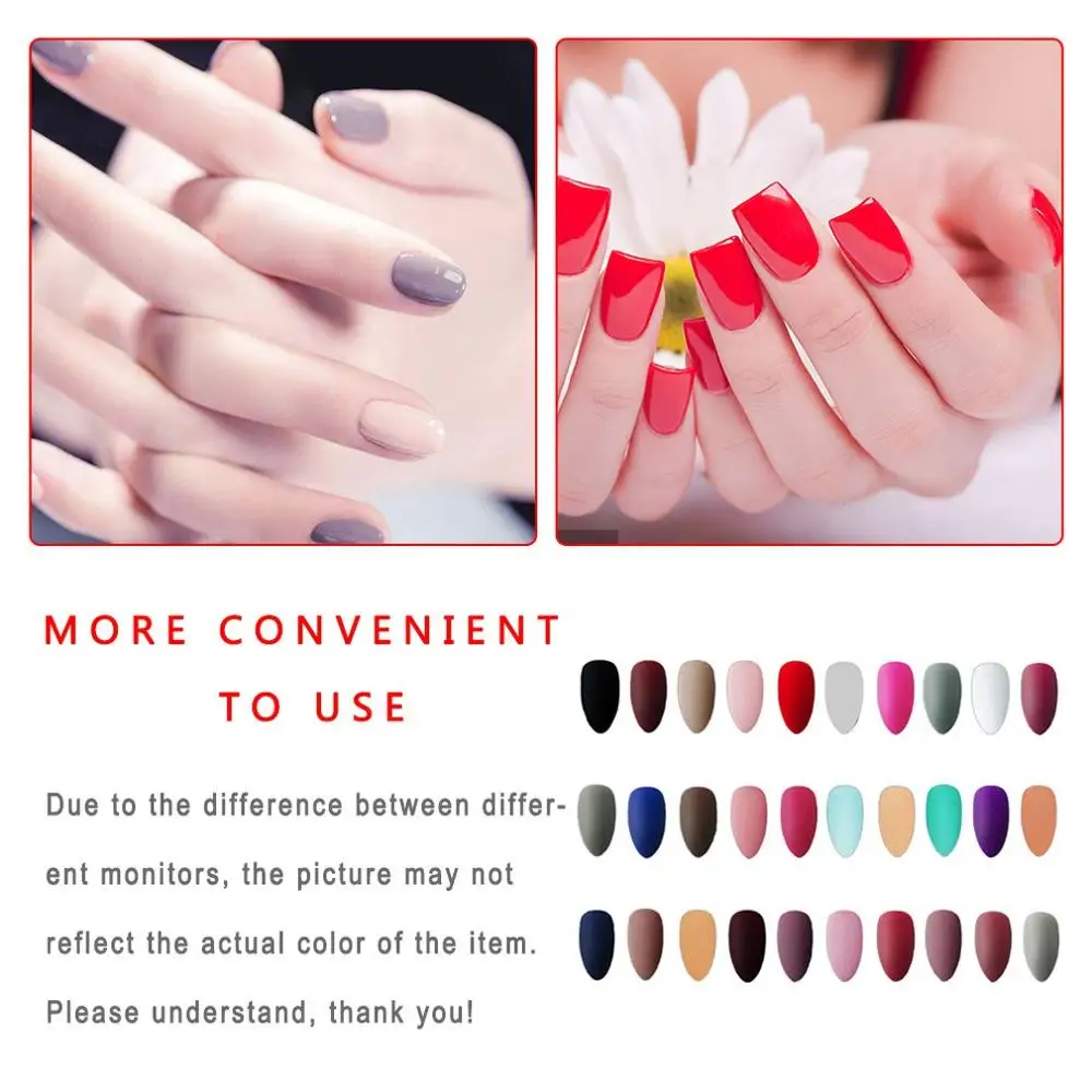 Накладные ногти для женщин украшения дизайна ногтей 24 шт. накладные одноцветные