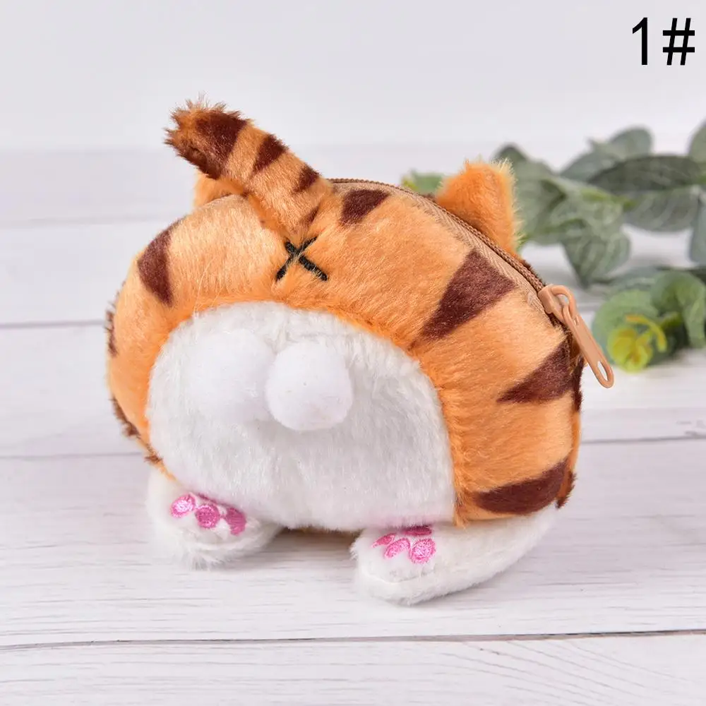 Мини милый кошачий хвост плюшевый Кошелек для монет кошельки Kawaii женский кошелек