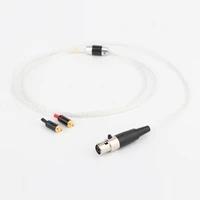 hifi audio 8 cores silver plated upgraded cable with 4pin mini xlr female plug to mmcx female plug