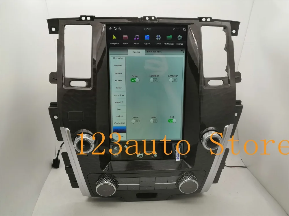13,6 inch вертикальный Тесла Стиль Android 8,1 авто автомобиль DVD gps плеер naivigation для NISSAN PATROL 2010- Радио Аудио PX6 HDMI