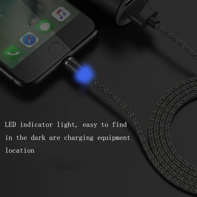 Магнитный USB кабель для быстрой зарядки USB кабель подходит для iPhone зарядное устройство для зарядки данных USB кабель для мобильного телефона USB кабель для зарядки