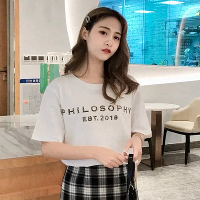 

Simple pattern Women tshirt Cotton Casual Letter culture t shirt Top Tee Gift For Lady Female Short Sleeved O-neck T shirt