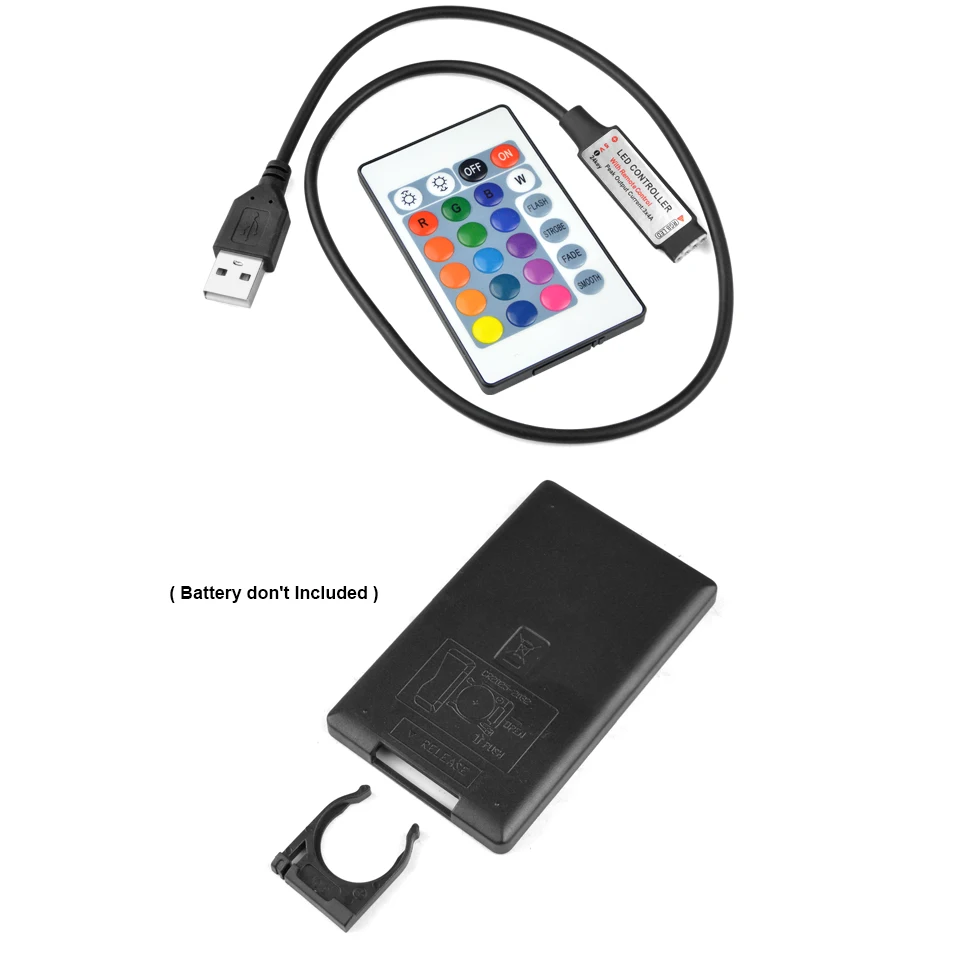 Светодиодный ленты 5 вольт rgb-контроллер USB ИК RF пульт дистанционного управления 3 ключа 17 ключ с 24-мя клавишами удаленный беспроводной контроллер 5В питание от USB светодиодный полосы света