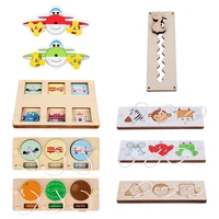 baby portable busy board life basic skill matching board early educational learning travel airplane sensory board toys