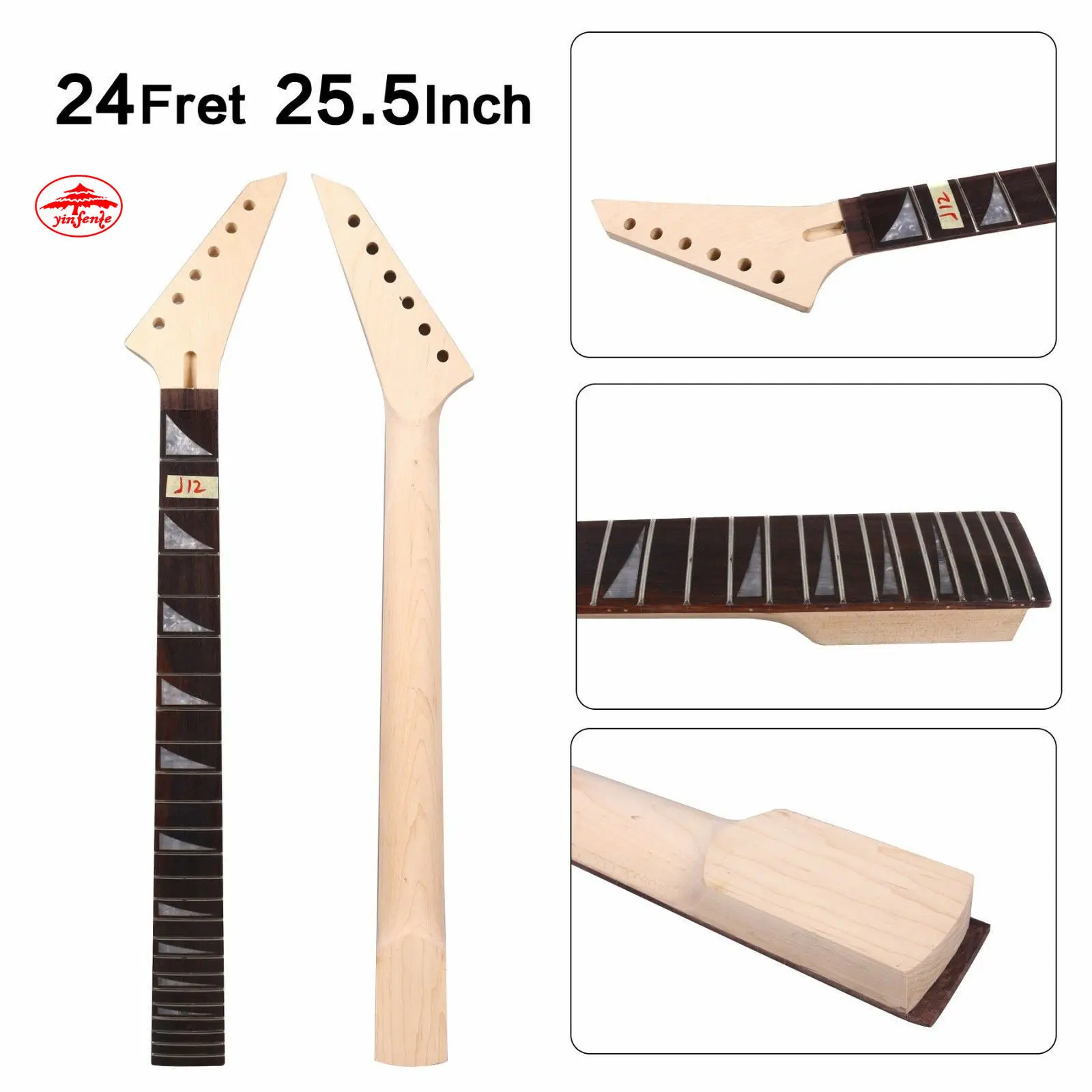Гриф для кленовой гитары 24 лада 25 5 Стопорная гайка подставка из палисандра стиль