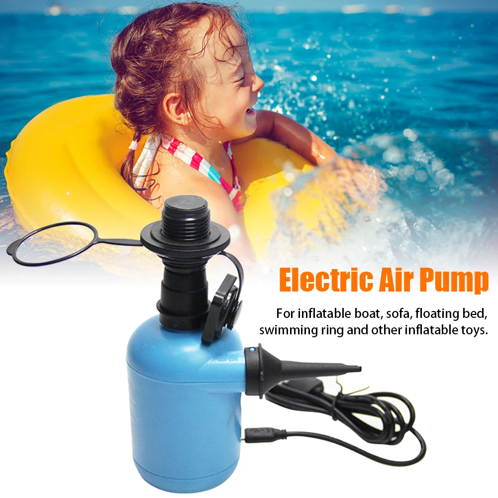 

With 3 Nozzles Swimming Ring USB Electric Air Pump Water Sports Floating Bed Camping Sofa Mini Portable Beach Toys Compact Pool