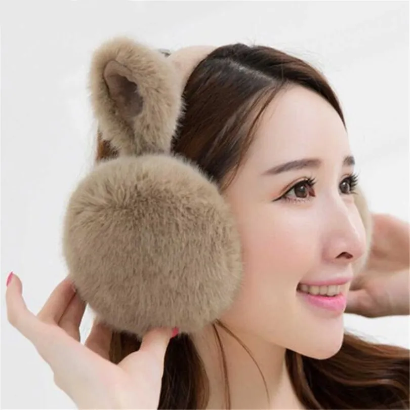 

Fashion Women Girl Fur Winter Ear Warmer Earmuffs Cute Cat Ear Muffs Earlap Winter Faux Fur Earmuffs Headband Newest