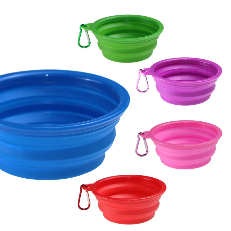 

Large and small size TPE folding silica gel pet bowl dog bowl out portable bowl custom pet supplies 47