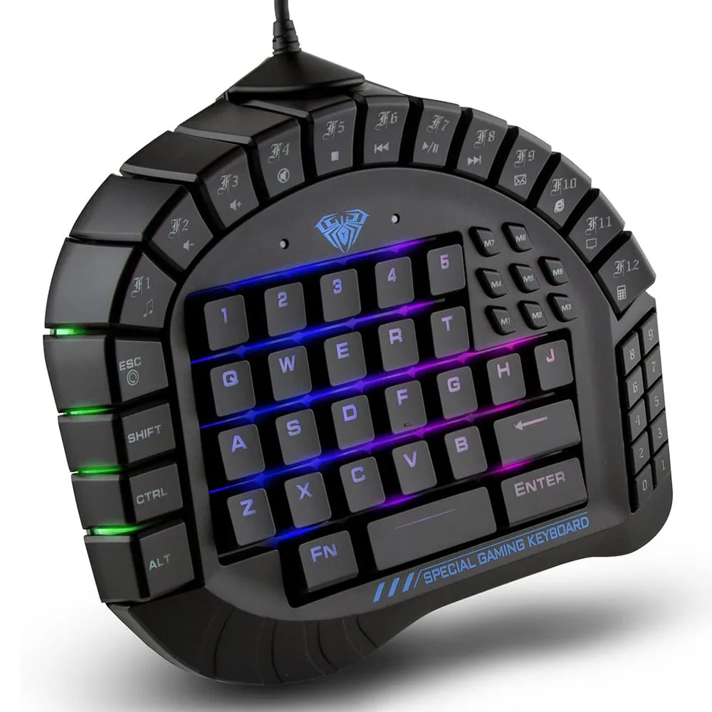 

Новинка, игровая клавиатура с RGB-подсветкой, 30 гейммируемых клавиш, мерчаическая игровая клавиатура, односторонняя клавиатура со съемным по...