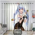 Оконная занавеска Usada Beijing Ora, японские Мультяшные аниме затемняющие шторы для детей и взрослых, оконные занавески, украшение для дома