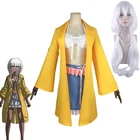 Женский костюм для косплея из аниме Danganronpa V3:Killing Harmony, желтое пальто с юбкой и париком для Хэллоуина