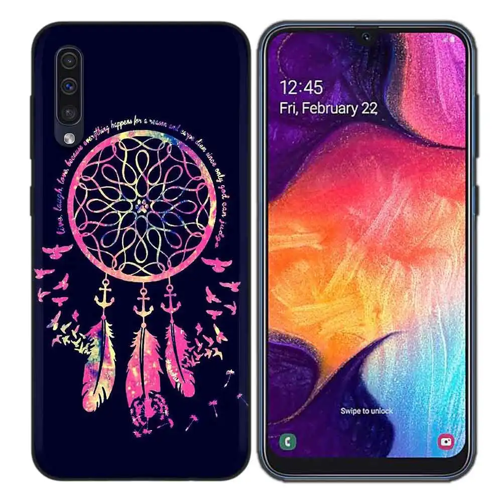 Коричневый Ловец снов TPU силиконовый чехол для samsung Galaxy A7 A9 A10 A20 A30 A40 A50 A60 A70 A80 A20E A90 5 г Примечание 10 M40 для задней панели - Цвет: Коричневый