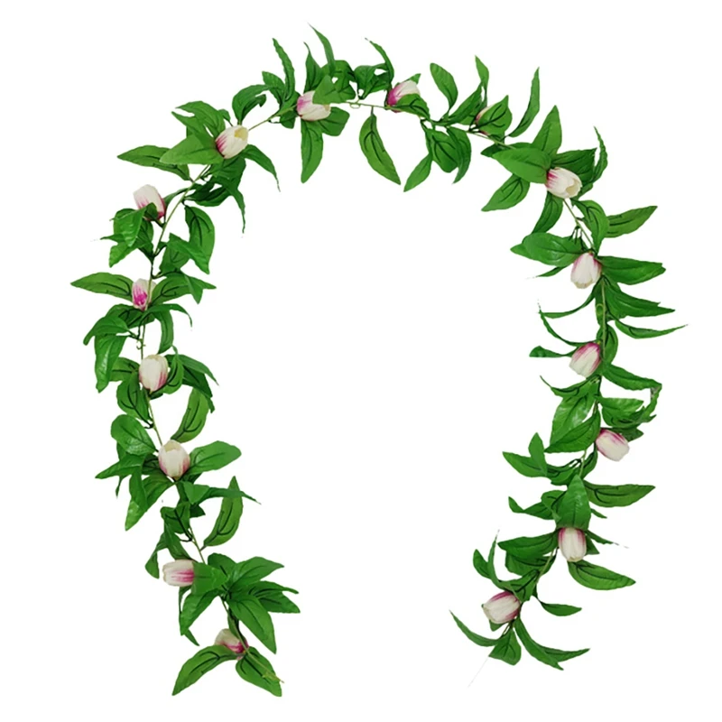 

Искусственный тюльпан, Подвесные Растения, гирлянда, свадебные цветы, лоза для свадьбы, дня рождения, вечеринки, сада, украшение для дома