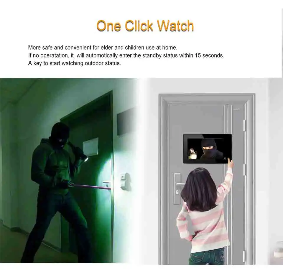 4.3&quot Monitor Video Doorbell Digital Viewer Video-eye Li-battery Powered Door Peephole Camera Photo Record | Безопасность и