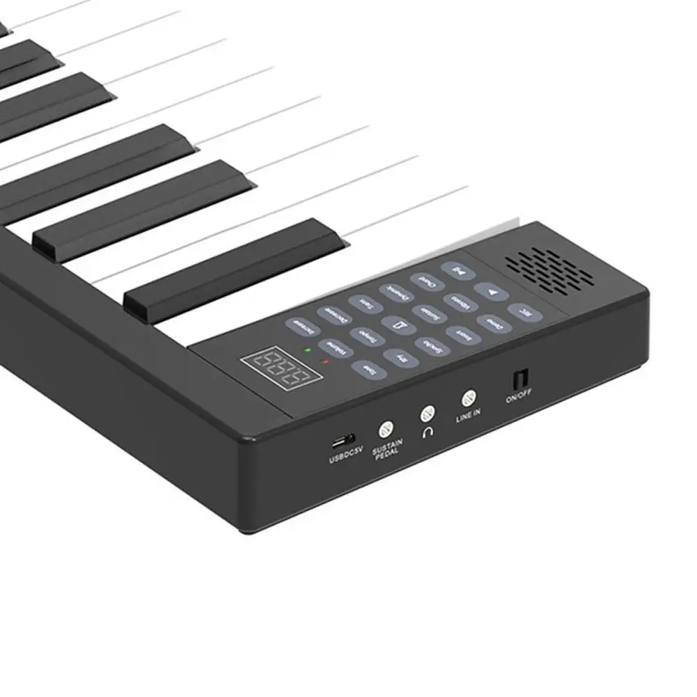 Portable Electronic Organ 88-key Folding Electric Piano Keyboard Musical Instruments Rechargeable Battery with Sustain Pedal