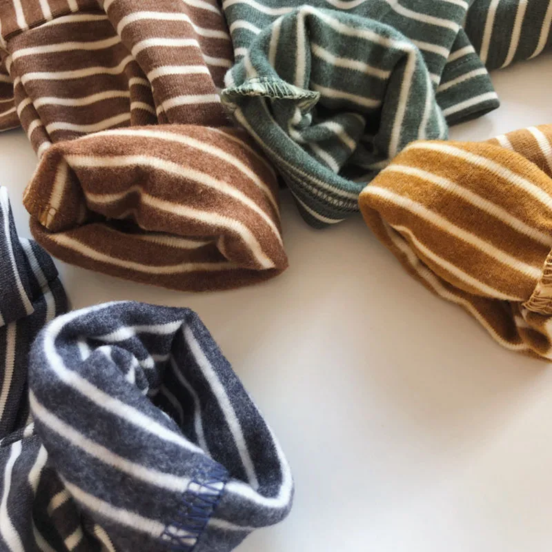 

2020 Spring Baby Boys Girls Stripe Children T-shirt Children's T-shirt Autumn Baby Boys Girls Long Sleeve Keep Warm T-shirt