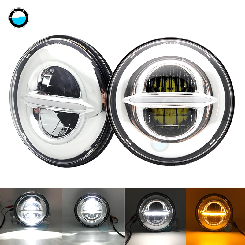 7 &quotсветодиодный фары с H4 для H13 адаптер LADA ВАЗ 2101 Jeep Wrangler lada niva 4x4 дюймов
