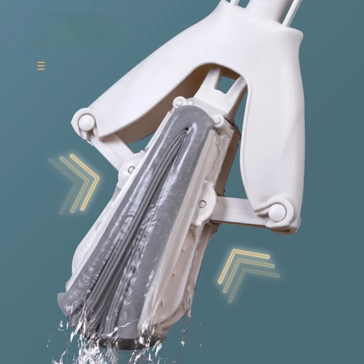 

Lazy Sponge Mops Cotton Squeeze Water Easy Wring Ultraclean Cleaner Half Folding Mops Room Kitchen Mopa Home Cleaning DF50TB