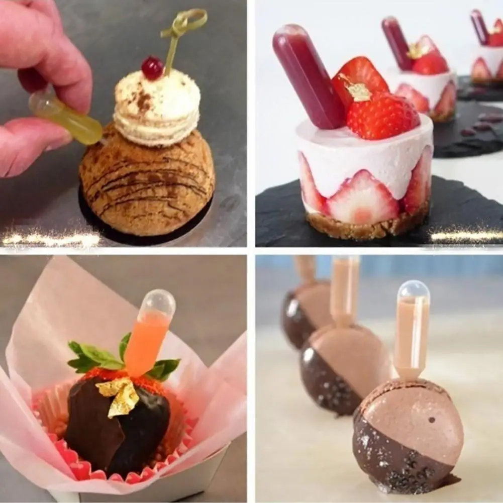 

New Arrival!!! 50Pcs Jam Dropper Translucent Easy to Squeeze Plastic Liquid Inject Squeezer for Chocolate