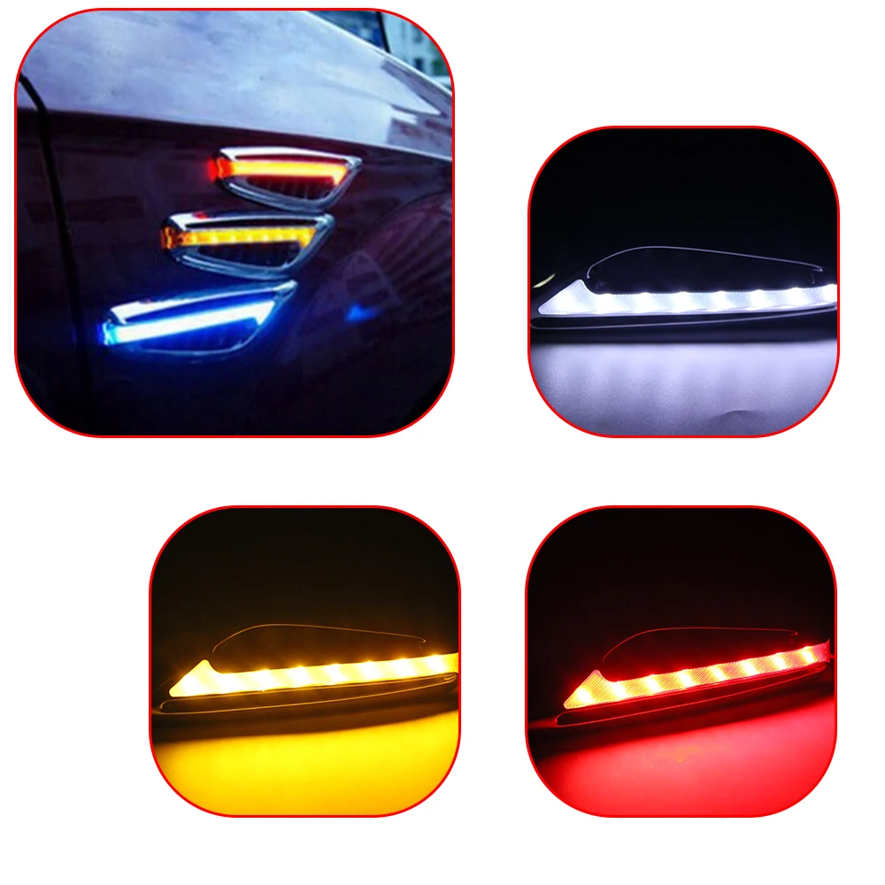 1 pair Car Accessories 3W Car Lights LED Car Side Turn Signal Lights 12v Auto Lamps Car Side Lights images - 6