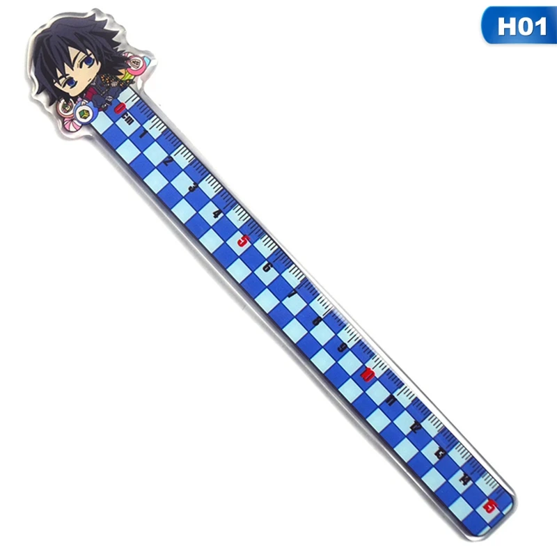 

Anime Demon Slayer: Kimetsu No Yaiba Kamado Tanjirou Cosplay Ruler Measuring Scale Students Cartoon Measure Ruler Gift For Kids