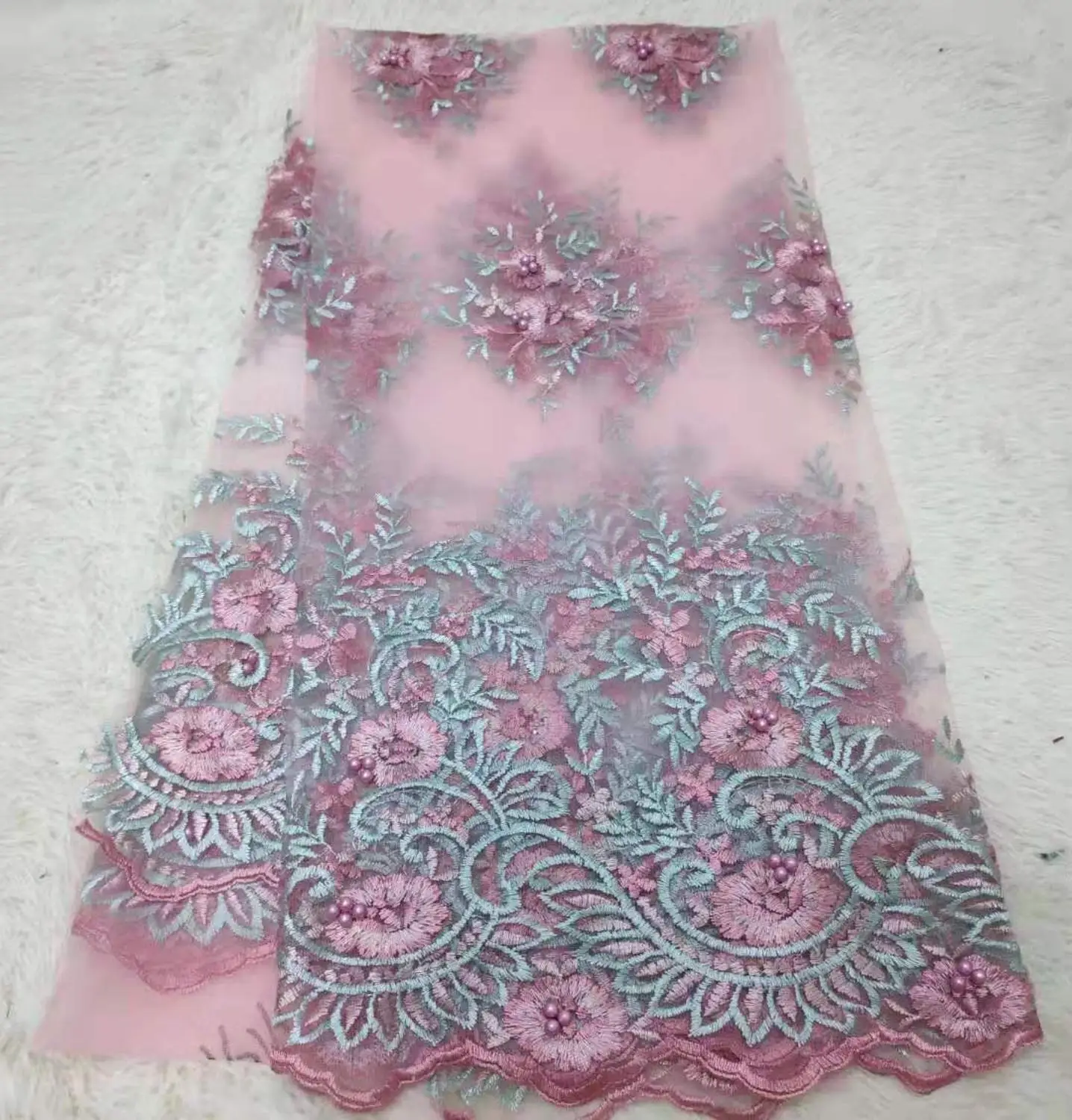 Бирюзовый последний дизайн африканская кружевная ткань 2019 высокое качество