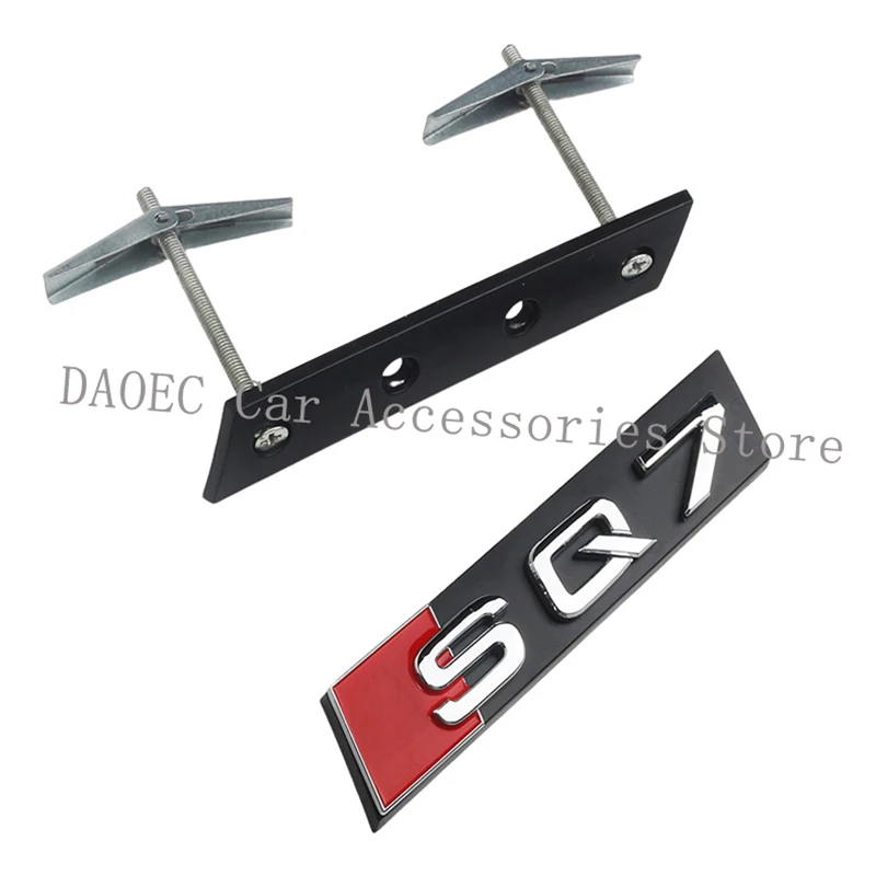 For Audi SQ3 SQ5 SQ7 Q3 Q5 Q7 Car 3D ABS Decal Sticker Front Grill Honeycomb Screw Badge Emblem Styling Stickers Accessories | Автомобили