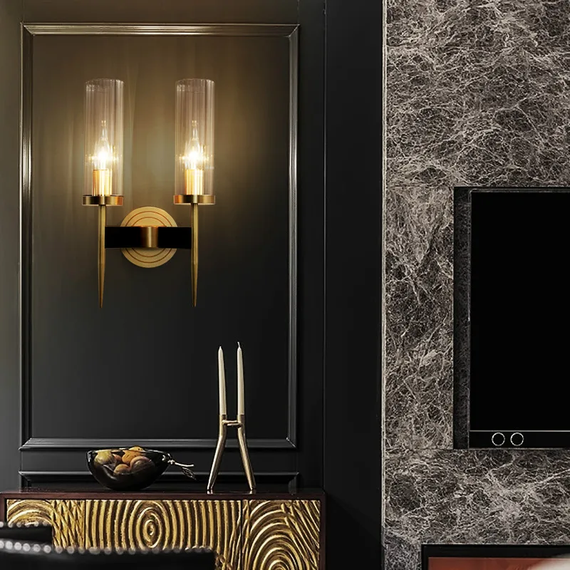 Американский светильник для ванной комнаты медный прикроватный зеркальный