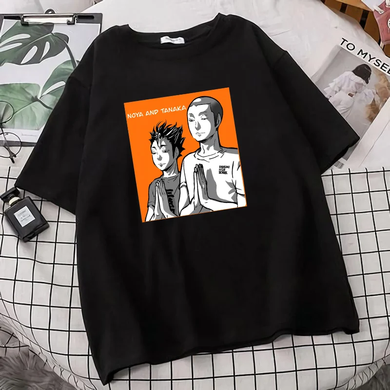 

Woman Haikyuu Oversize T-shirt Loose Cotton Short Sleeve Top Fashion Brand 2021 New Harajuku Personality Female Casual Tee Shirt