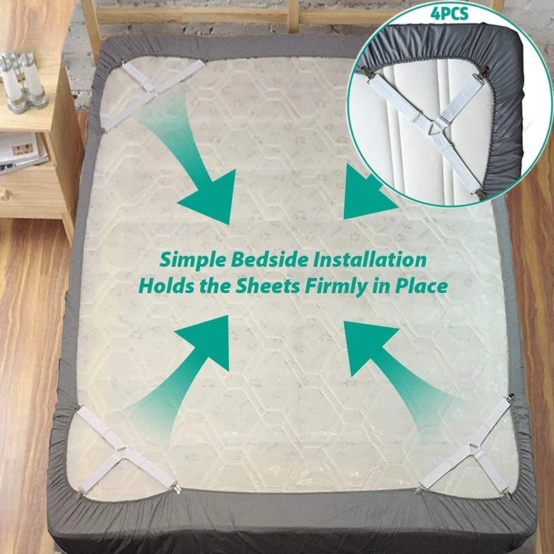 Эластичные захваты для простыней 4 шт./компл. зажимы крепления ремня наматрасника
