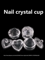 nail crystal glass cup for acrylic clear crystal bowl acrylic powder liquid holder dappen dish nail art tool salon equipment