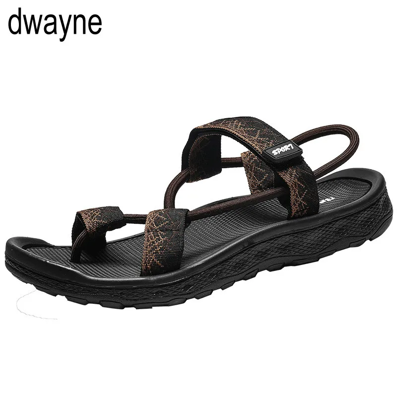 Мужские сандалии гладиаторы без застежки пляжные шлепанцы в римском стиле