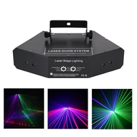aucd 6 lens rgb moving meteor shower beam laser lights ray optical network dmx dj disco home party show led stage lighting a x6