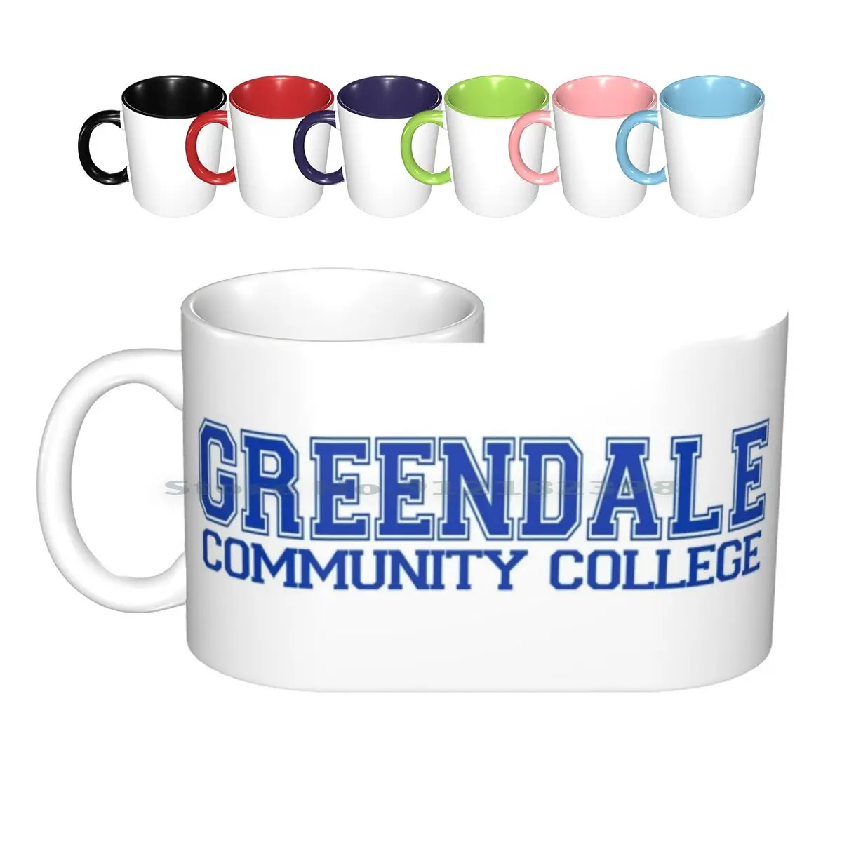 

Greendale College Jersey ( Blue ) Ceramic Mugs Coffee Cups Milk Tea Mug Community Geek Greendale Nerd Classic Retro Vintage Fun