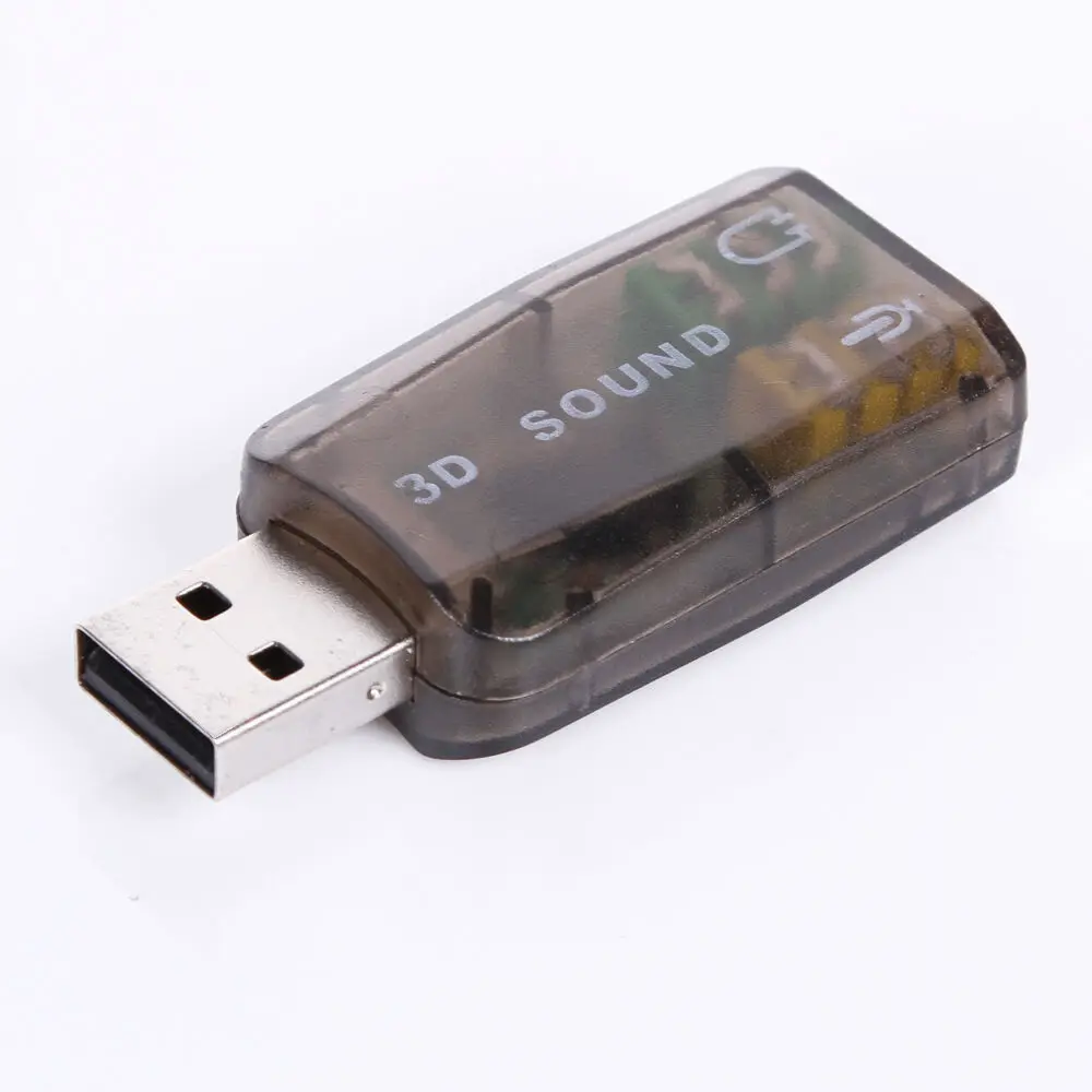 5 1 Ch 3D Звуковая карта USB2.0 для микрофона динамик аудио адаптер Виртуальный ПК