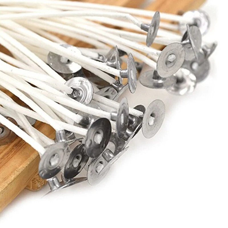 

30 Pcs/Set Candle Wicks Cotton Core Waxed Wicks with Sustainer for Candle Making High Quality Wicks
