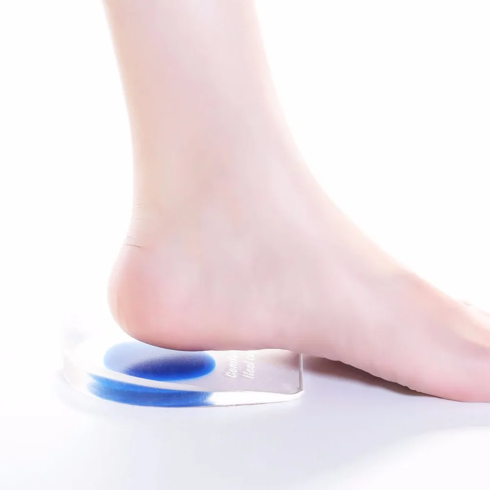 1 пара мягких силиконовых подушечек для пятки поддержка стелек на половину роста