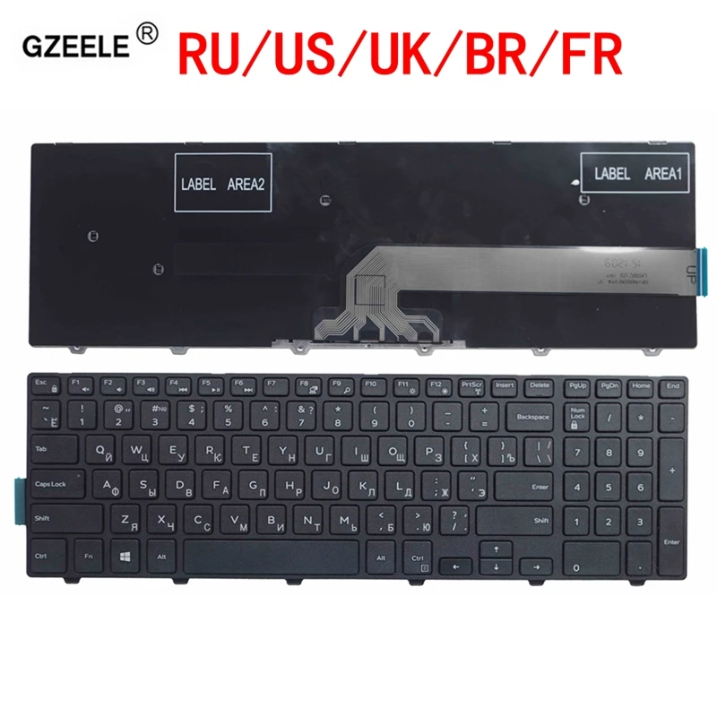 Клавиатура для ноутбука DELL Inspiron 15 3000 5000 3541 3542 3543 5542 5545 5547 17 RU/US/UK/BR/FR|Клавиатуры