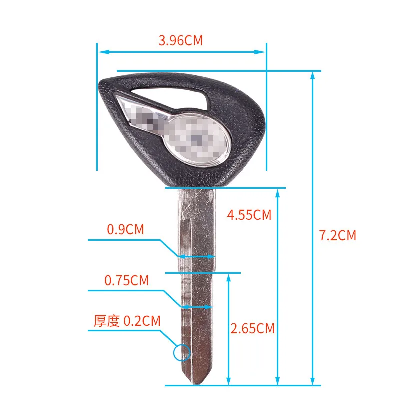 Black / Red Motorcycle Blank Key Uncut Blade For YAMAHA Dragstar V-Star DS400 DS650 XVS400 XVS650 XV1900 XVS1300 XVS950 | Автомобили и