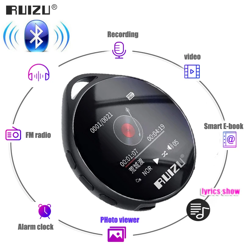Фото Новое поступление оригинальный Bluetooth MP3 плеер RUIZU M10 8 Гб мини с - купить