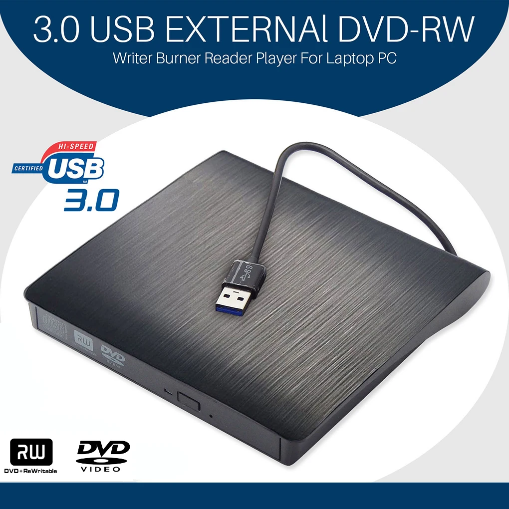 Портативный USB 3 0 DVD-ROM CD ROM Оптический привод внешний считыватель SlimDisk Настольный