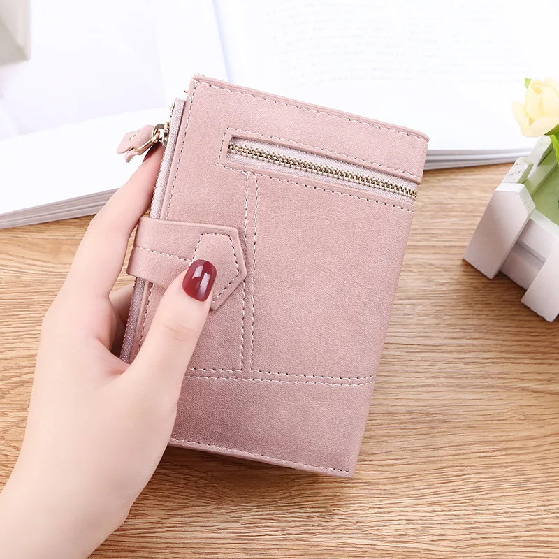 Korea Women's Wallet Short Women Coin Purse Wallets Bag For Woman Card Holder Small Ladies Wallet Female Hasp Mini Clutch 2021
