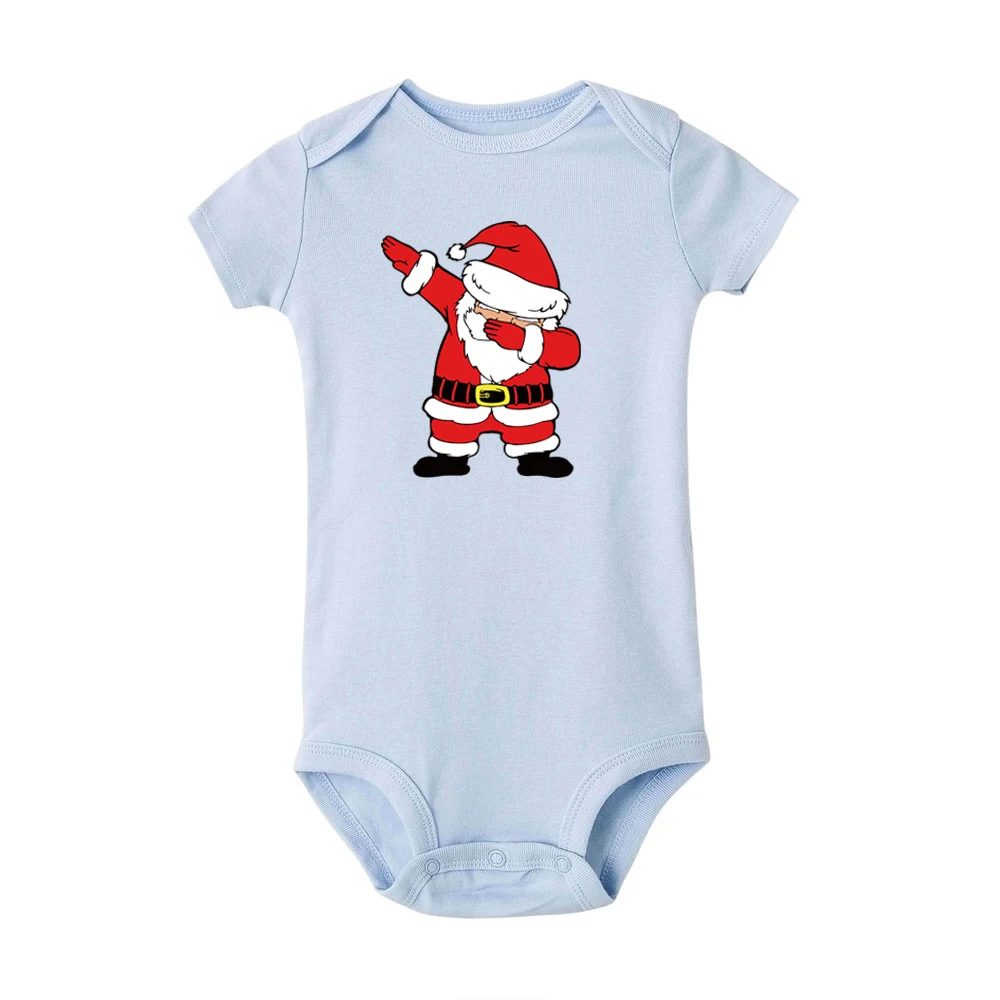 Рождественский костюм для новорожденных боди вытирая Санта Клаус с милым