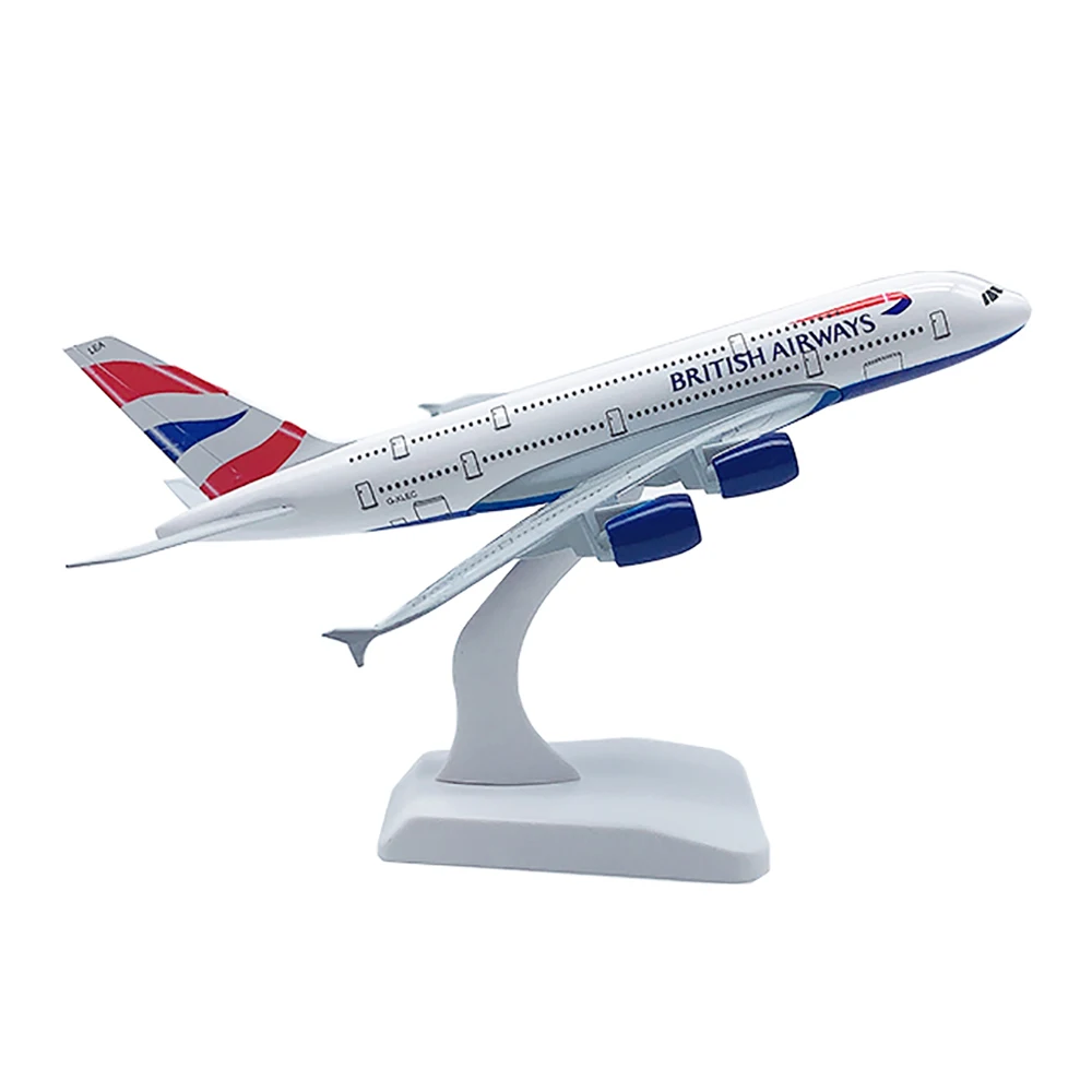 

20cm Aircraft Airbus A380 British Airways Alloy Plane Model Children Kids Gift for Collection Home Decoration