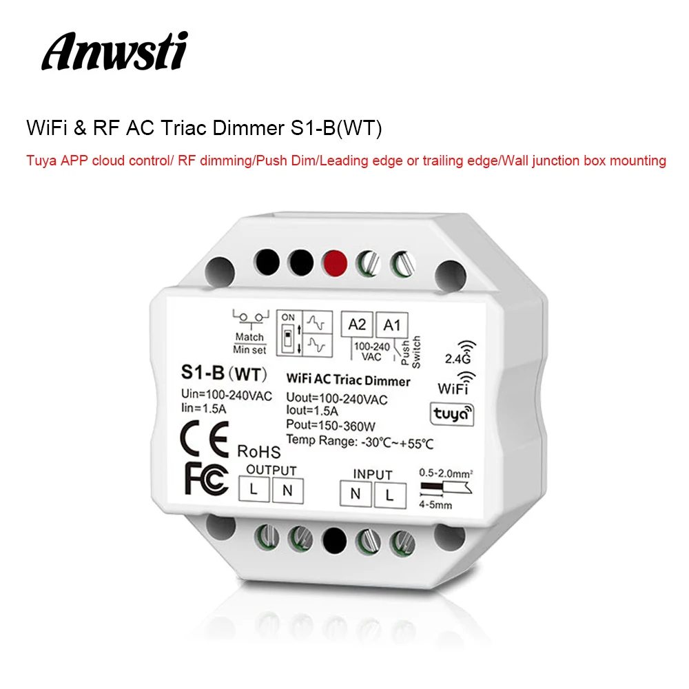 Tuya светодиодный диммер переключатель Wi-Fi Smart RF Беспроводной дистанционного
