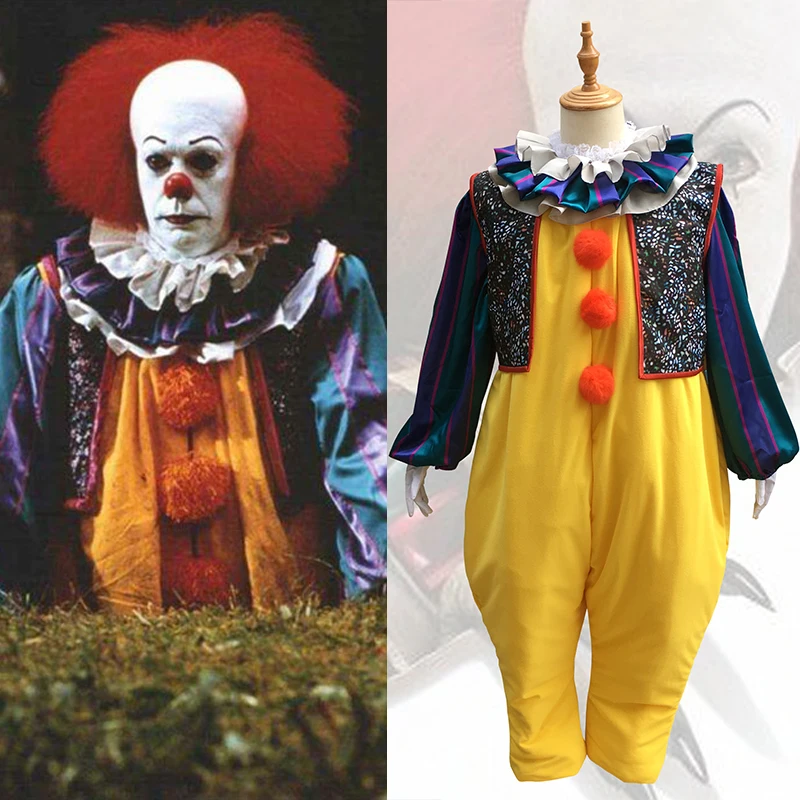 Костюм для косплея пеннивайз Stephen King's It ужасный костюм на Хэллоуин комбинезоны