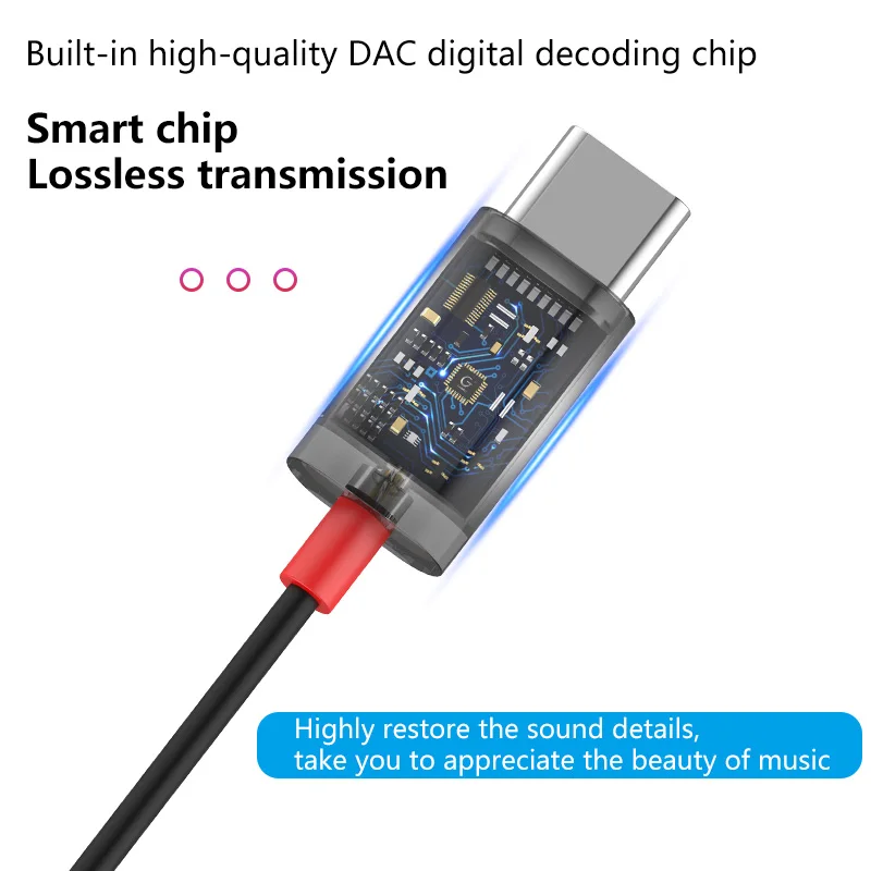 Цифровой Кабель адаптер GuideRay CL06T с разъемом Type c на 3 5 мм для KZ ZSX ZS10PRO ZSNPRO BL03