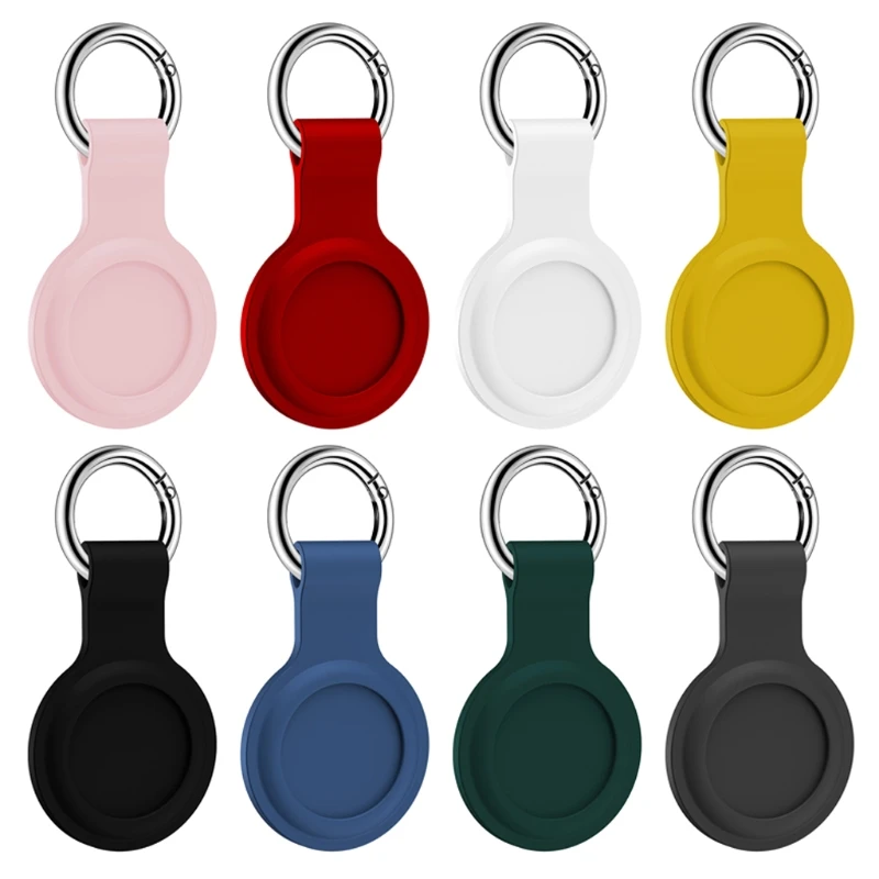 

Protective Cover Soft Silicone Case Shell Location Tracker Protector With Buckle for AirTags Bluetooth Tracker