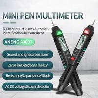 aneng a3007 digital multimeter pen 6000 counts intelligent multimeter non contact tester acdc voltage resistance diode