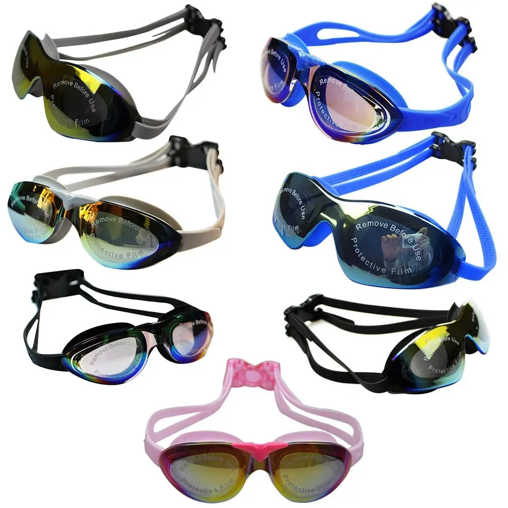 

Hot Selling Big Glasses Plating Adult Anti-fog Waterproof UV Protection Swimming Goggles New Arrival